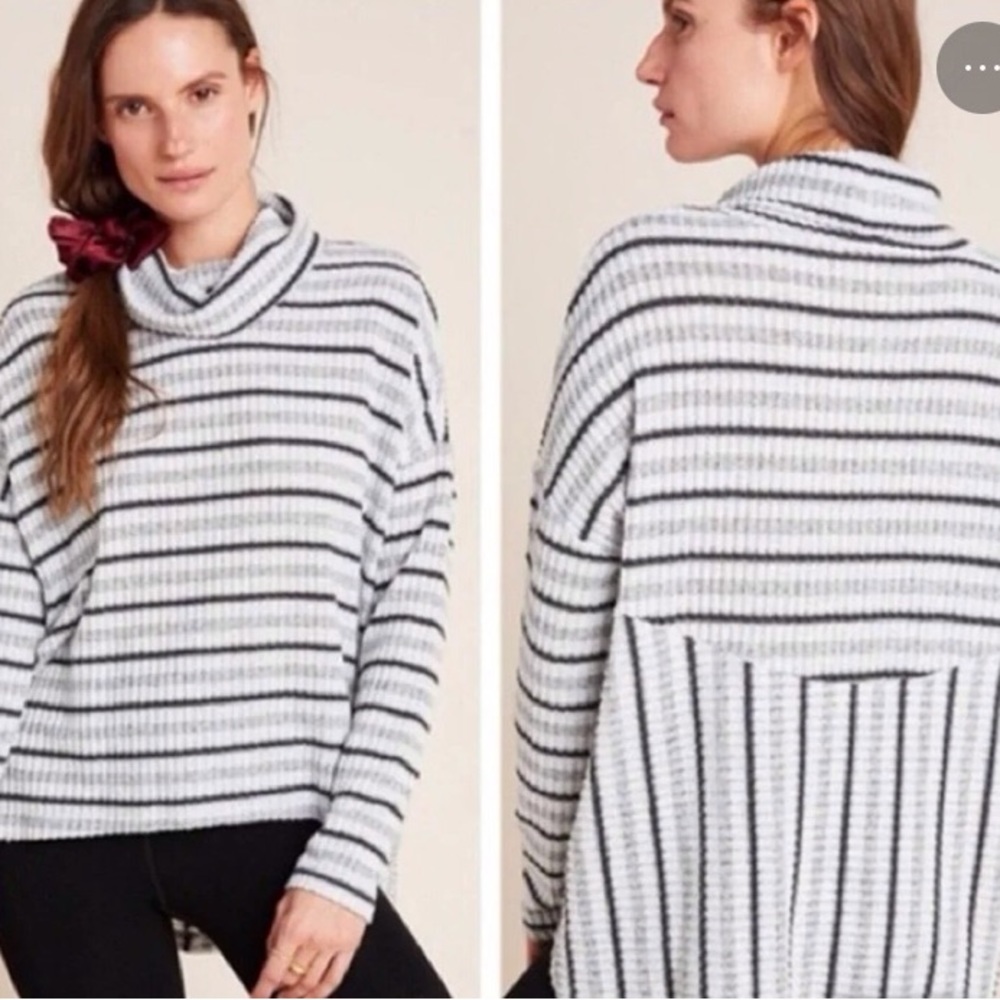 Anthropologie Saturday Sunday Striped Pippa Hacci turtleneck